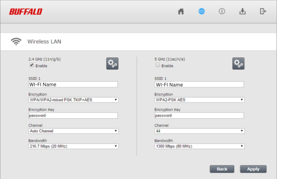Buffalo Change SSID And Password