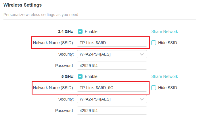 SSID Network Name Change With Tp Link