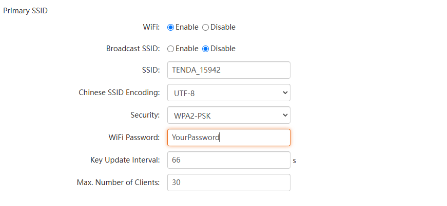 Change Password Tenda Step 3